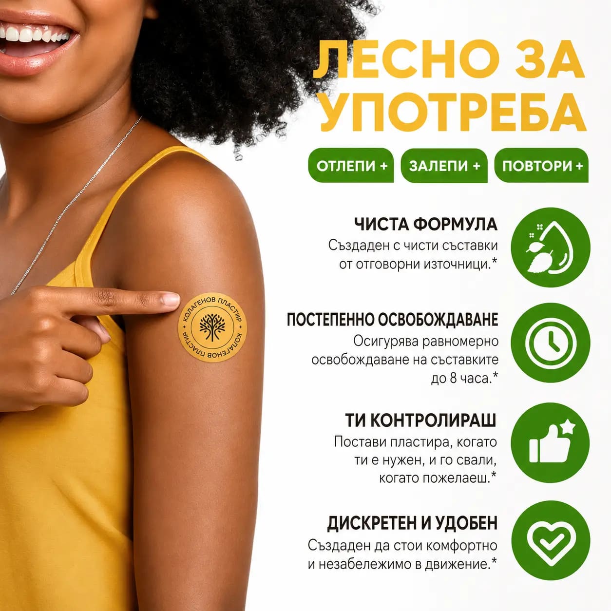 Как VitaPatch Колаген се вписва в ежедневната рутина — от отварянето на опаковката до носенето на пача